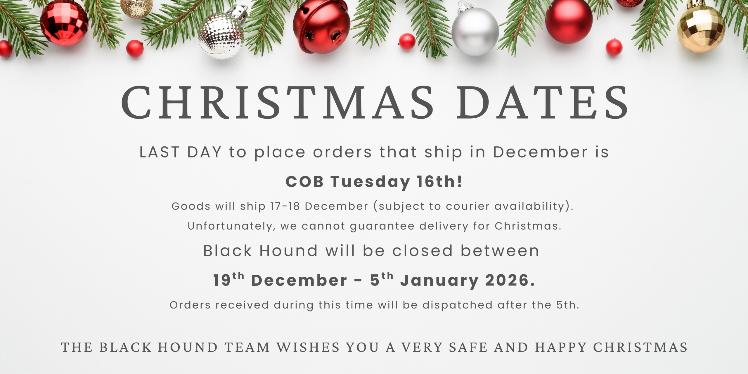 Black Hound Christmas 25